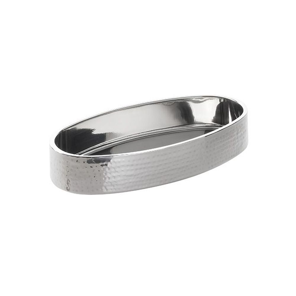 American Metalcraft Stainless Steel Hammered Double Wall Oval Bowl, 128 Ounce Capacity -- 6 Per Case