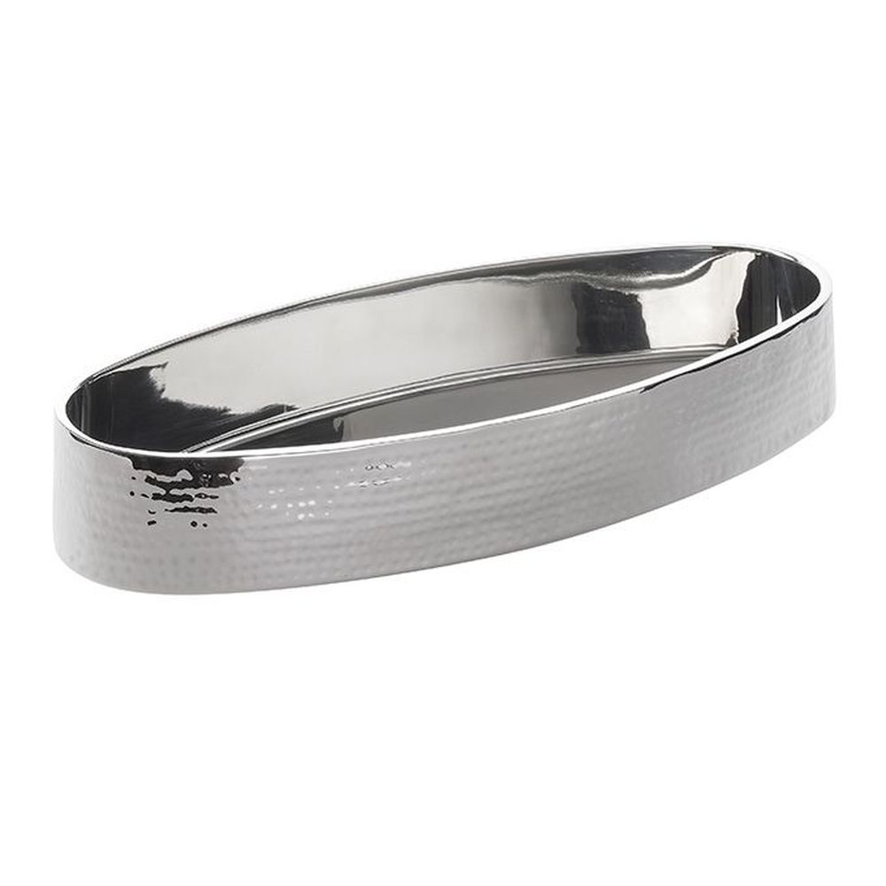 American Metalcraft Stainless Steel Hammered Double Wall Oval Bowl, 216 Ounce Capacity -- 6 Per Case