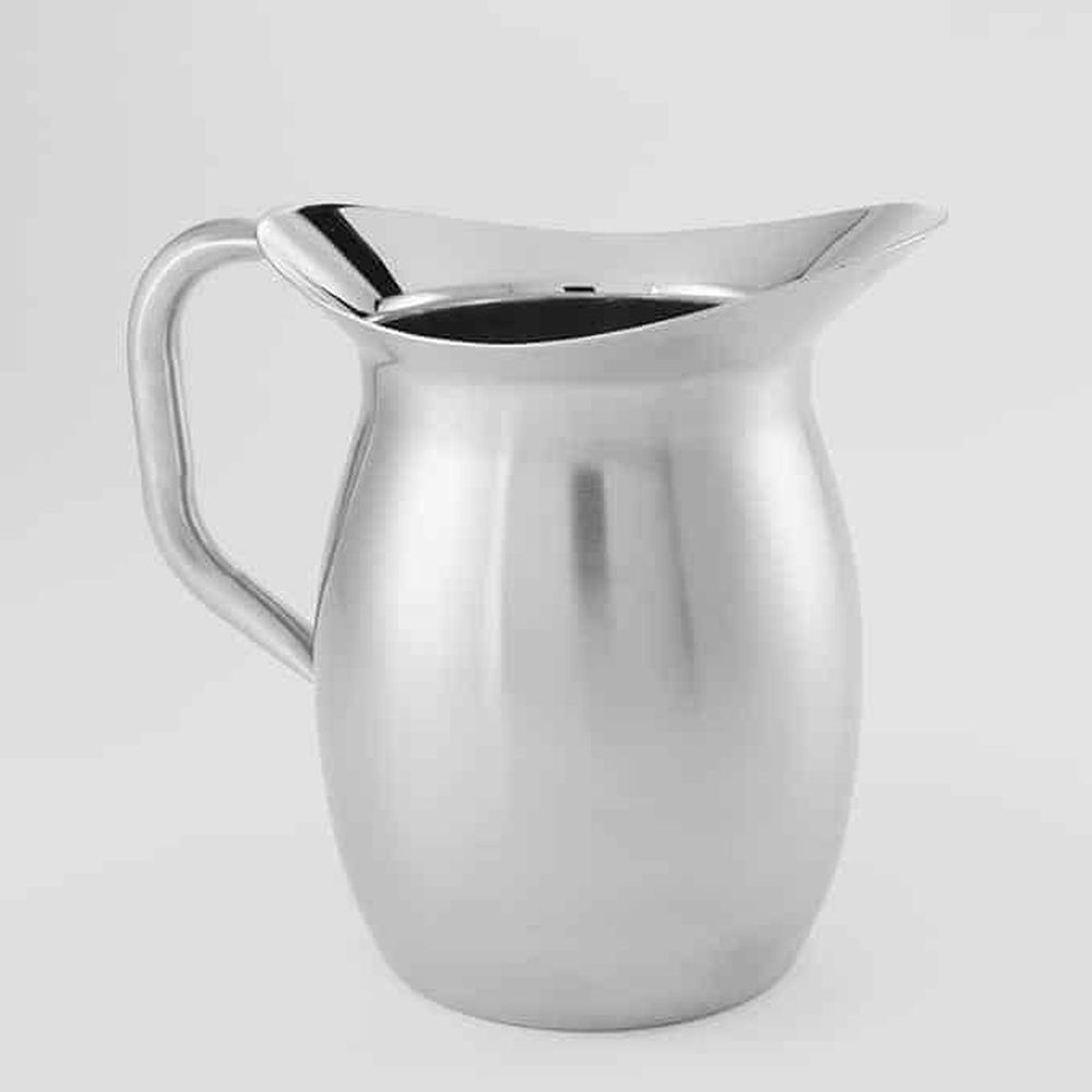 American Metalcraft Stainless Steel Satin Finish Double Wall Bell Pitcher, 64 Ounce Capacity -- 6 Per Case
