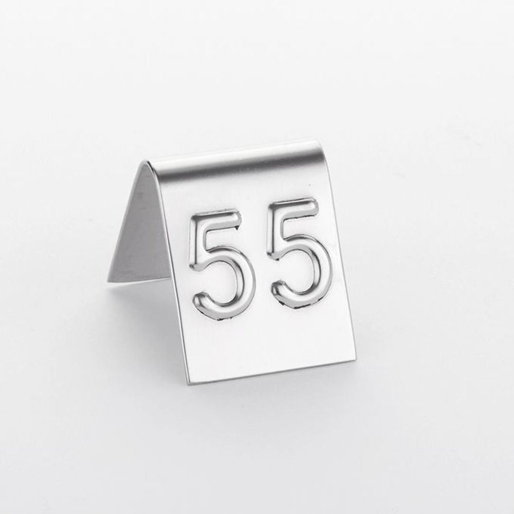 American Metalcraft Stainless Steel Mini Double-sided Embossed 1 To 99 Number Tent, 1 X 1 Inch -- 15 Per Case