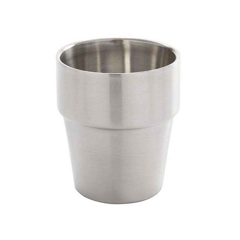 American Metalcraft Silver Satin Stainless Steel Double-wall Stackable Fry Cup, 10 Ounce Capacity -- 48 Per Case