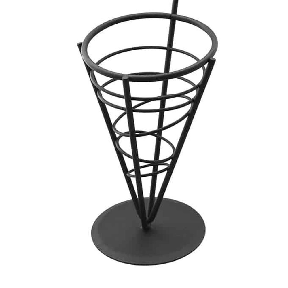 American Metalcraft Black Wrought Iron One-cone Conical Basket, 5 Inch Dia. X 9 Inch Height -- 24 Per Case
