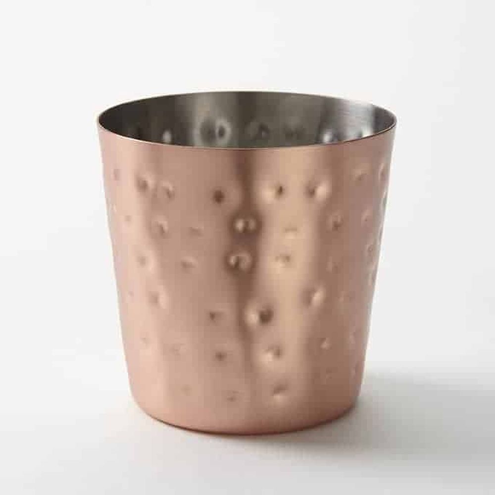 American Metalcraft Copper Hammered Stainless Steel Straight-sided Fry Cup, 14 Ounce Capacity -- 72 Per Case