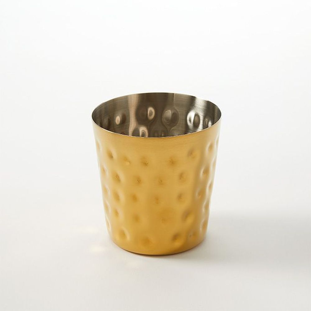 American Metalcraft Gold Hammered Stainless Steel Straight-sided Fry Cup, 14 Ounce Capacity -- 72 Per Case