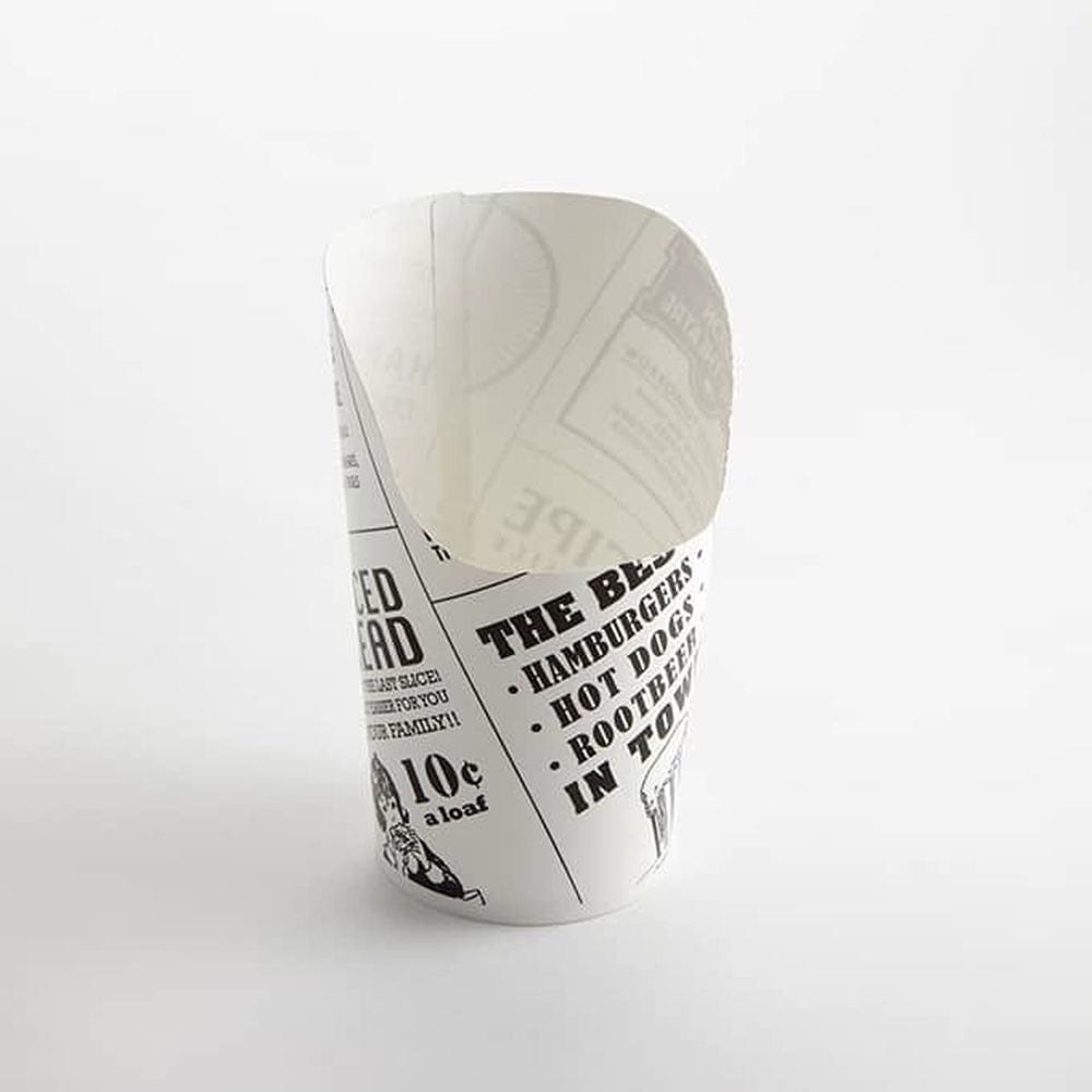 American Metalcraft 6 Ounce Black/white Paper Fry Cup, 1000 Count