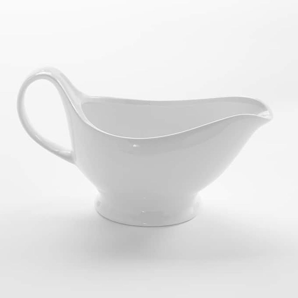 American Metalcraft White Porcelain Gravy Boat, 16 Ounce Capacity -- 12 Per Case