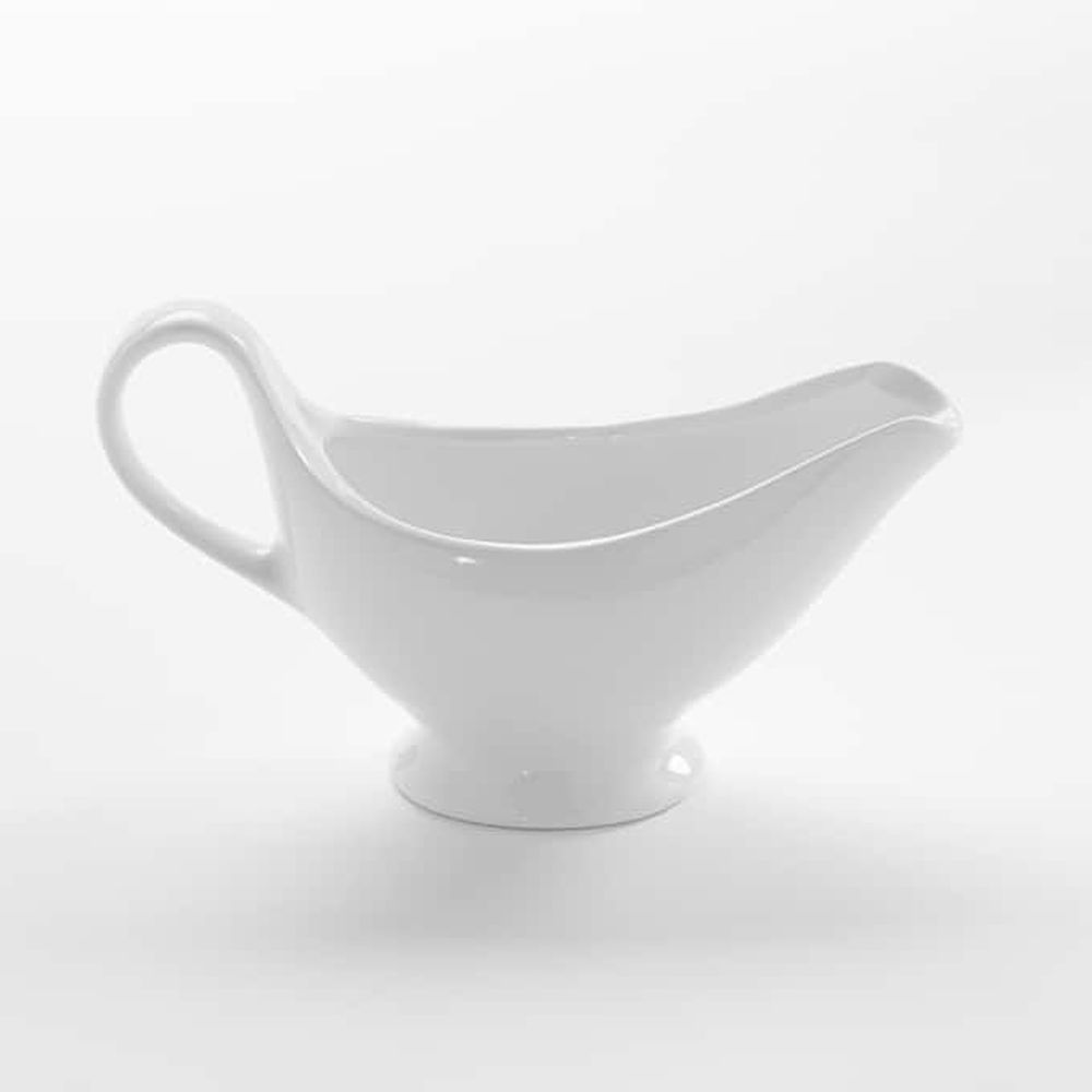 American Metalcraft White Porcelain Gravy Boat, 9 Ounce Capacity -- 16 Per Case