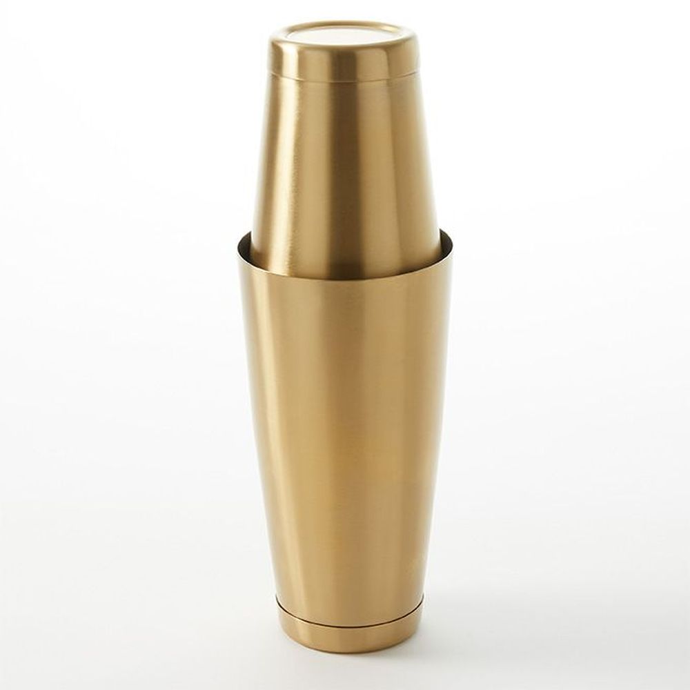 American Metalcraft Gold Stainless Steel Satin-finish Weighted Boston Shaker Set, 18 Ounce And 28 Ounce Capacity -- 24 Per Case