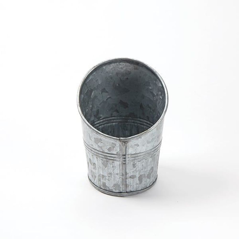 American Metalcraft Silver Galvanized Steel Angled Fry Cup, 10 Ounce Capacity -- 24 Per Case