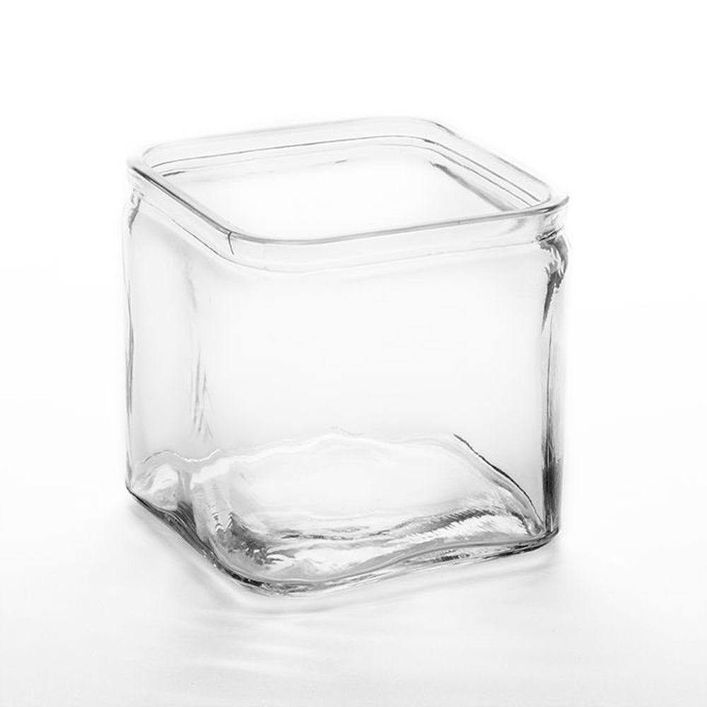 American Metalcraft Clear Glass Square Jar, 40 Ounce Capacity -- 12 Per Case