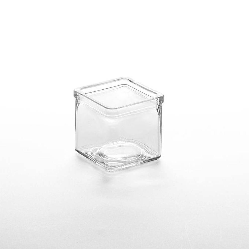 American Metalcraft Clear Glass Square Jar, 6 Ounce Capacity -- 36 Per Case