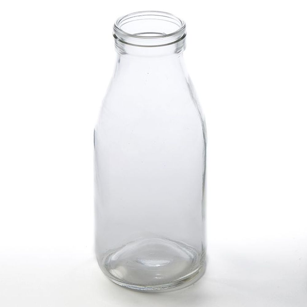 American Metalcraft Clear Soda Lime Glass Milk Bottle, 32 Ounce Capacity -- 24 Per Case