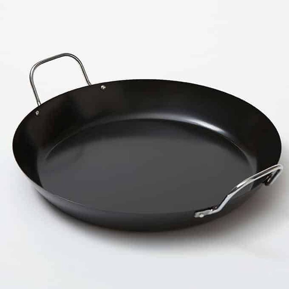 American Metalcraft Black Wrought Iron Round Paella Pan, 21-3/4 Inch Dia. X 4-3/4 Inch Height -- 4 Per Case