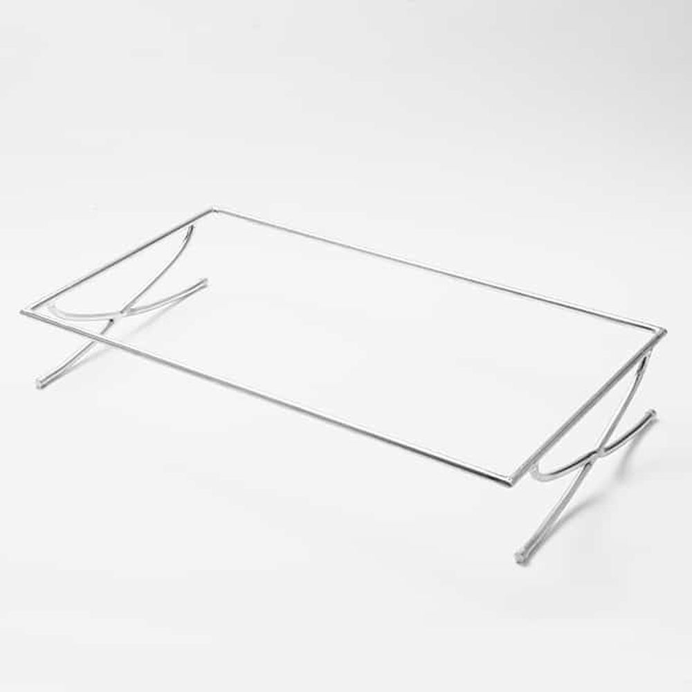 American Metalcraft Silver Stainless Steel Small Rectangle Griddle Stand, 17-1/4 X 9-1/4 X 5 Inch -- 4 Per Case
