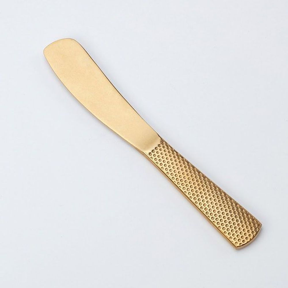 American Metalcraft Vintage Collection Gold Stainless Steel Spreader With Hammered Handle, 1 Inch Width X 6-5/8 Inch Length -- 72 Per Case