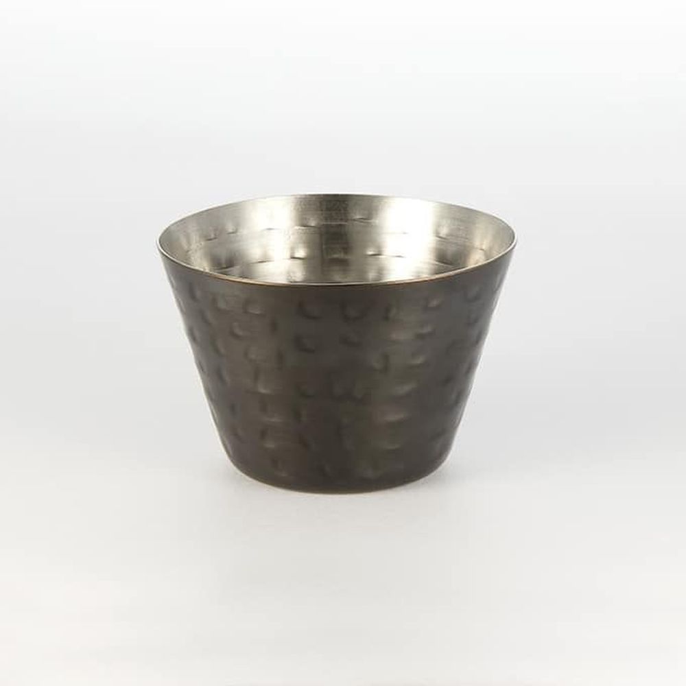 American Metalcraft Black Hammered Stainless Steel Round Sauce Cup, 4 Ounce Capacity -- 144 Per Case