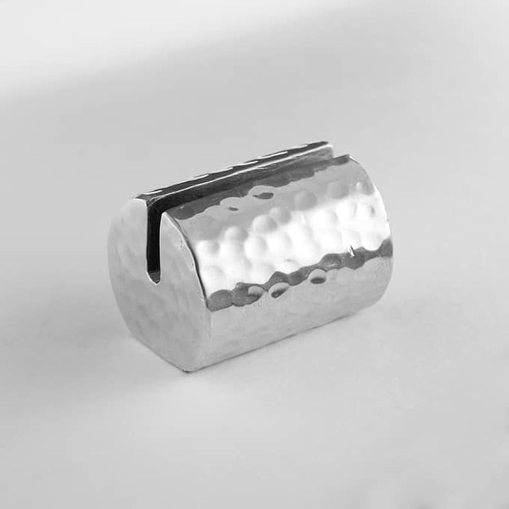 American Metalcraft Silver Hammered Cast Aluminum Cylinder Card Holder, 1 1/4 X 7/8 X 7/8 Inch -- 144 Per Case