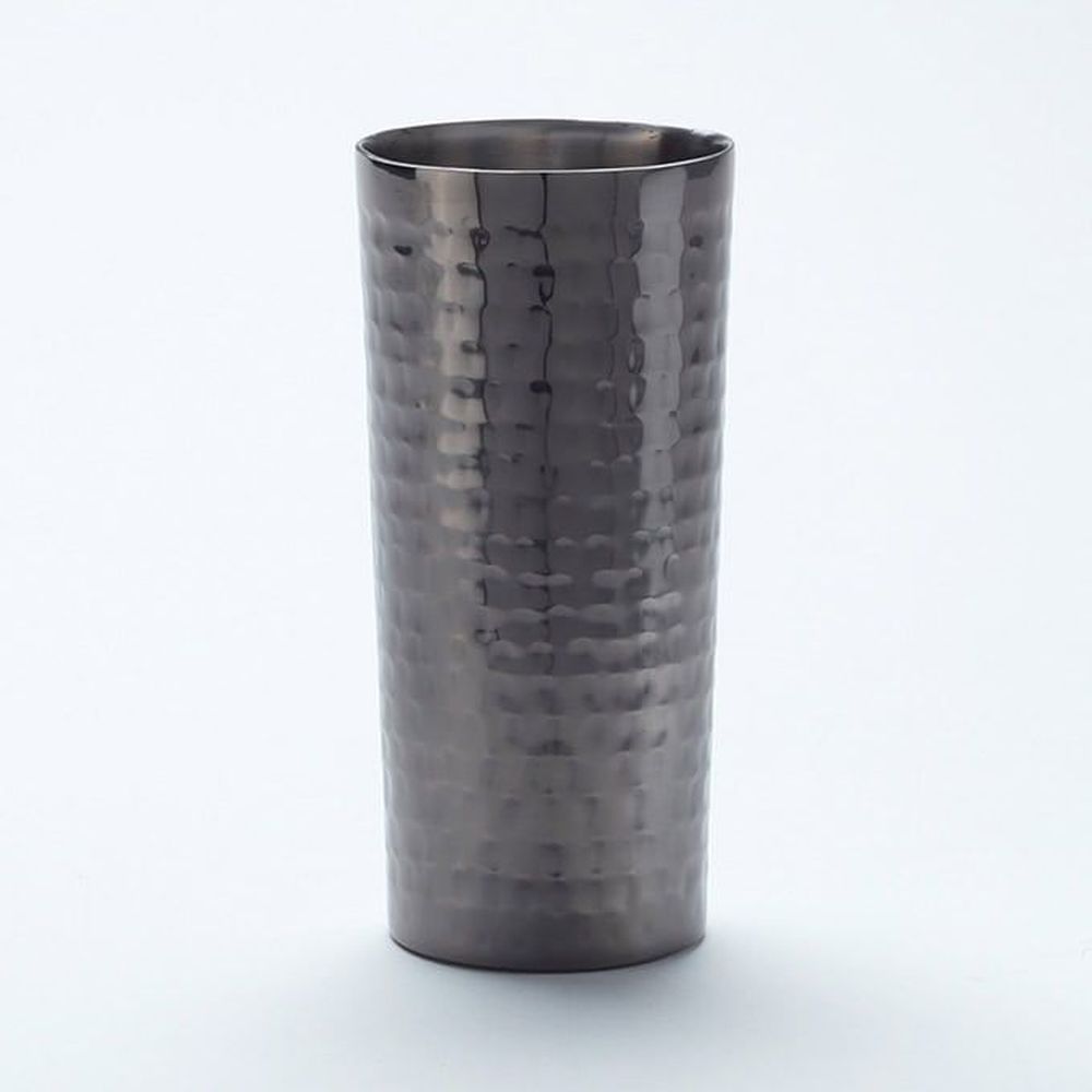 American Metalcraft Black Hammered Stainless Steel Double-wall Collins Glass, 14 Ounce Capacity -- 12 Per Case