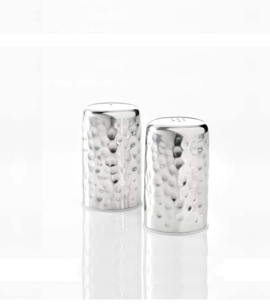 American Metalcraft Silver Hammered Stainless Steel Salt And Pepper Shaker Set, 2 Ounce Capacity -- 200 Per Case