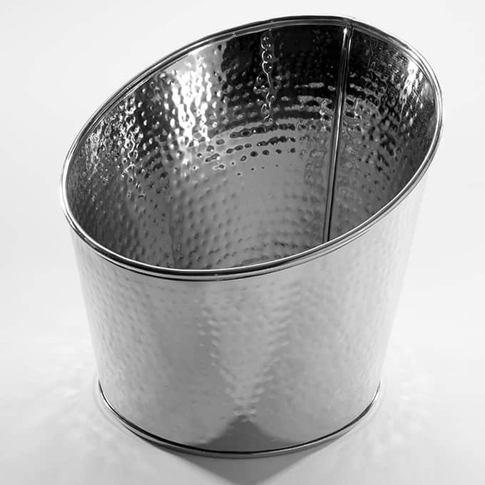 American Metalcraft Hammered Stainless Steel Angled Beverage Tub, 8 Inch Dia. -- 24 Per Case