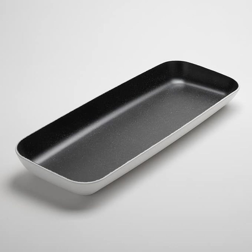 American Metalcraft Lift Collection Speckled Black And White Melamine Rectangular Platter, 24 X 9-1/2 X 2-3/4 Inch -- 6 Per Case