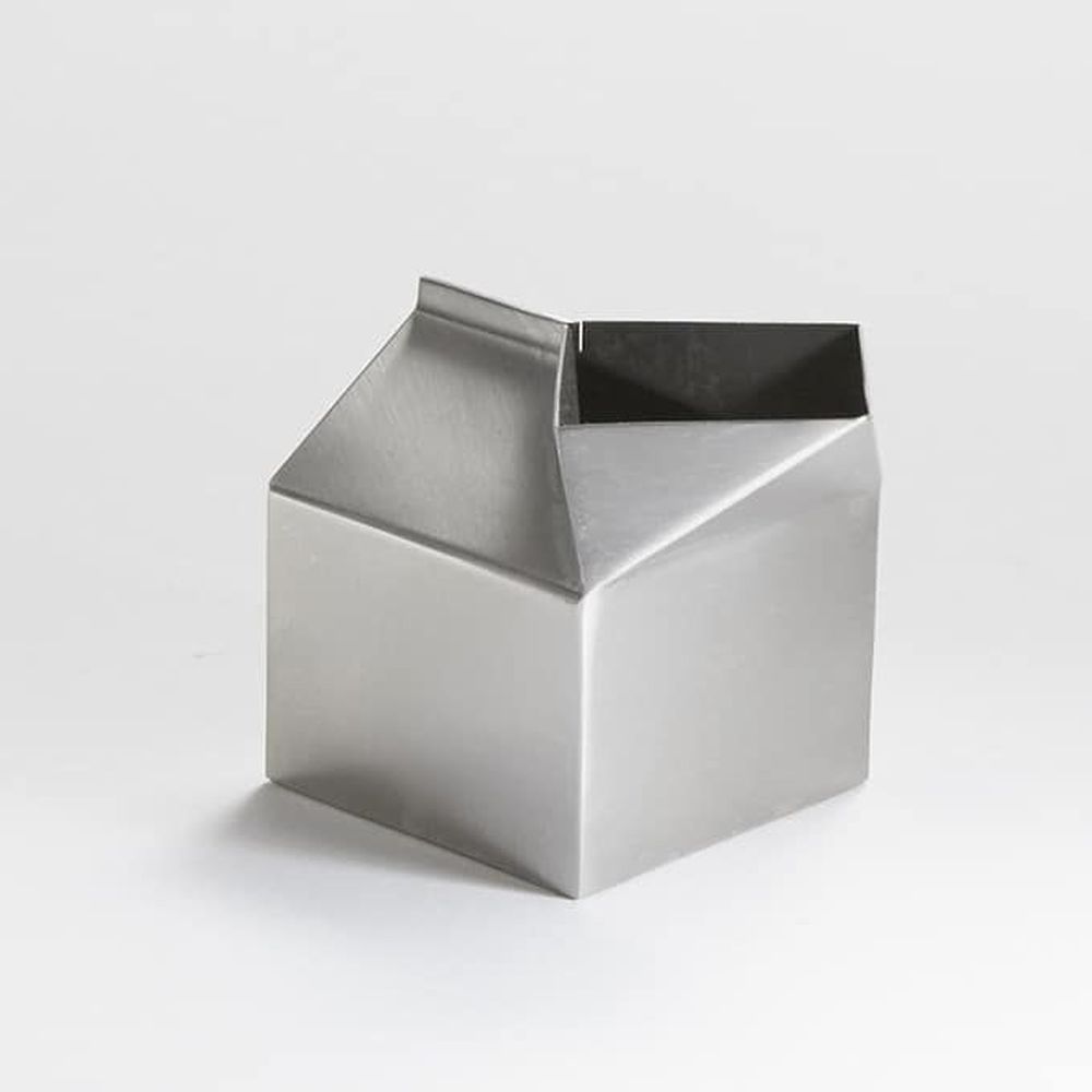 American Metalcraft Silver Stainless Steel Milk Carton Creamer, 3 Ounce Capacity -- 96 Per Case