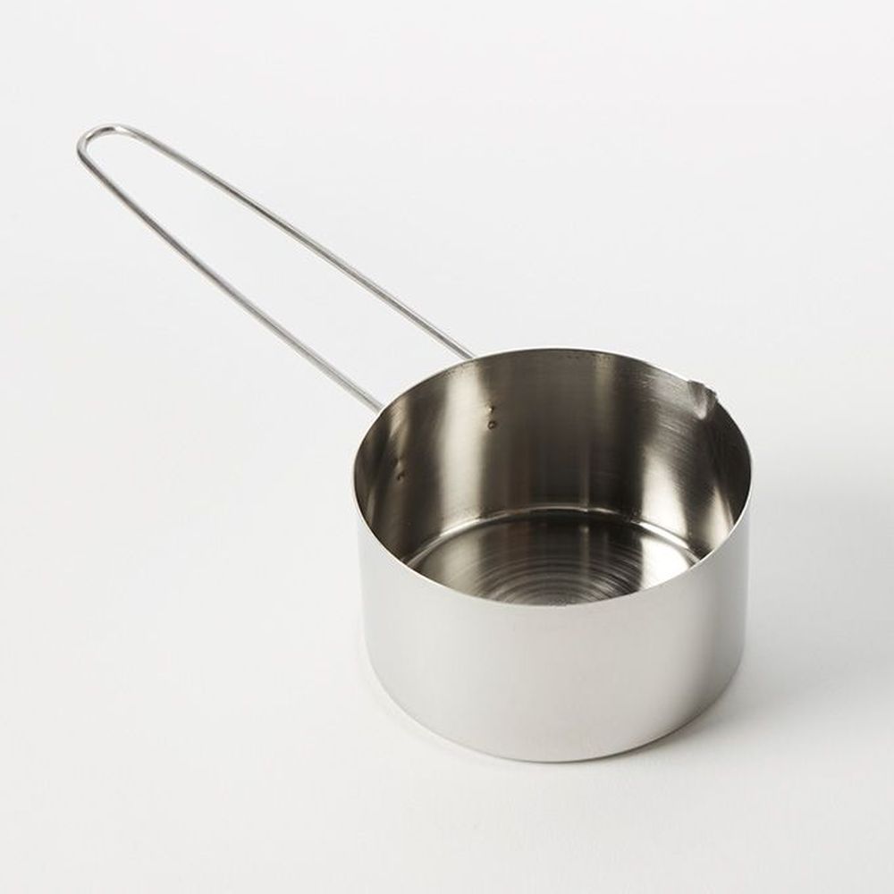 American Metalcraft Silver Stainless Steel Long-handled 1-1/4 Cup Measuring Cup With 6 Inch Wire Handle, 9 3/4 Inch Overall Length -- 72 Per Case
