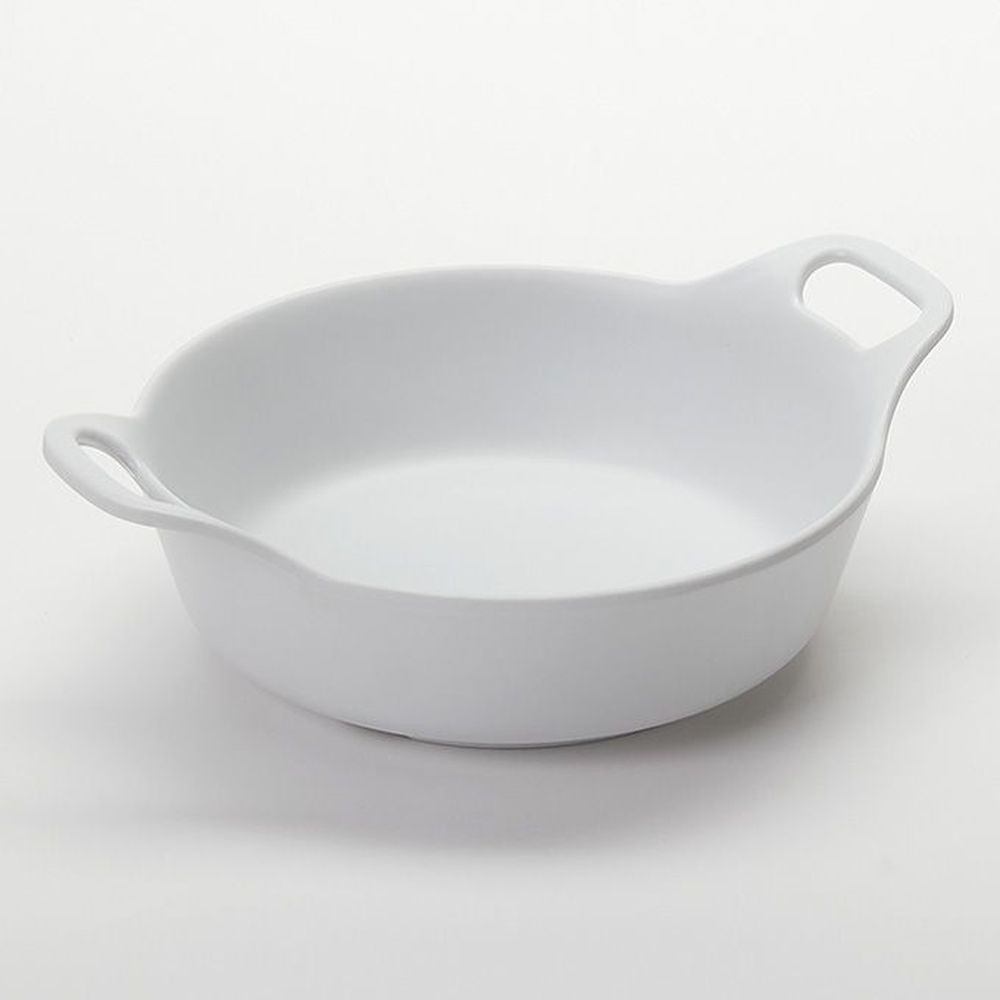 American Metalcraft White Melamine Cast Iron Round Casserole, 39 Ounce Capacity -- 48 Per Case