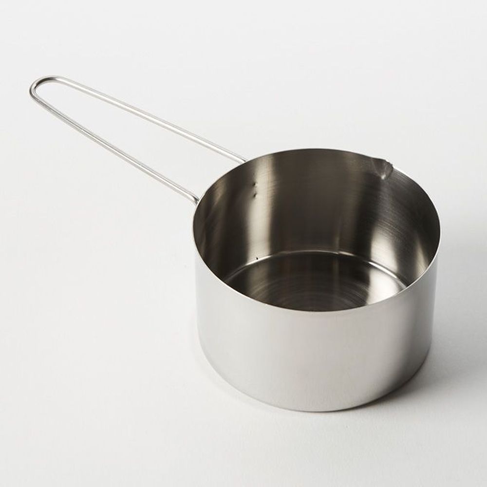 American Metalcraft Silver Stainless Steel Short-handled 1-3/4-cup Measuring Cup With Wire Handle, 8 1/8 Inch Overall Length -- 48 Per Case