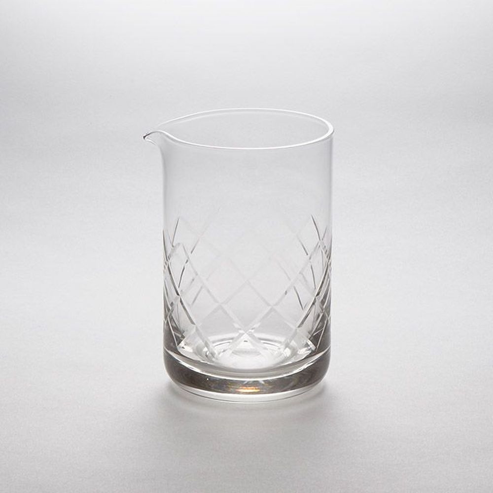 American Metalcraft Clear Glass Hand Cut Diamond Cocktail Mixing Glass, 20 Ounce Capacity -- 12 Per Case