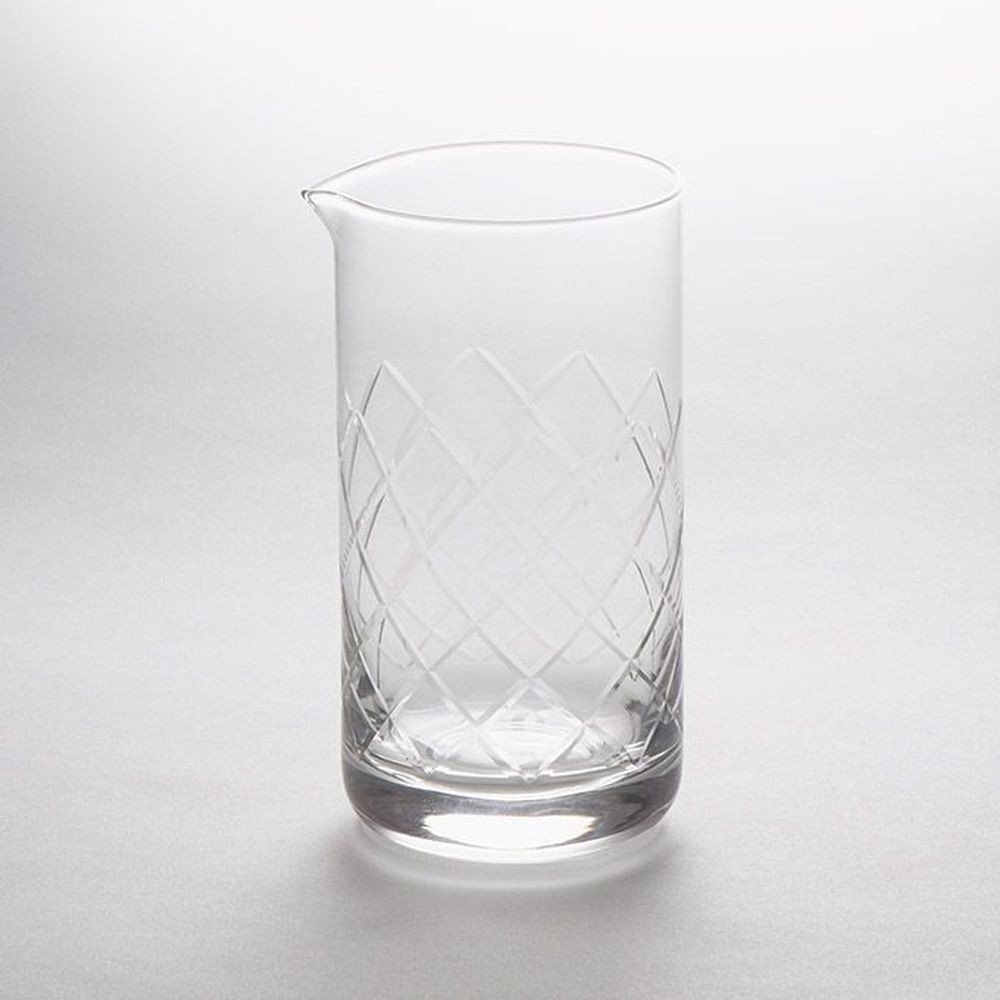 American Metalcraft Clear Glass Hand Cut Diamond Cocktail Mixing Glass, 25 Ounce Capacity -- 12 Per Case