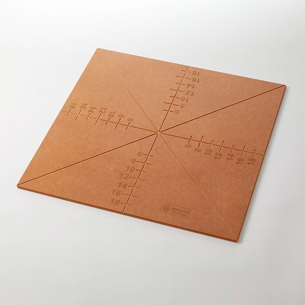 American Metalcraft Light Brown Pressed Wood Pizza Slice Cutting Board With Markings For 4-slice Or 8-slice, 20 Inch Square X 1/4 Inch Height -- 8 Per Case