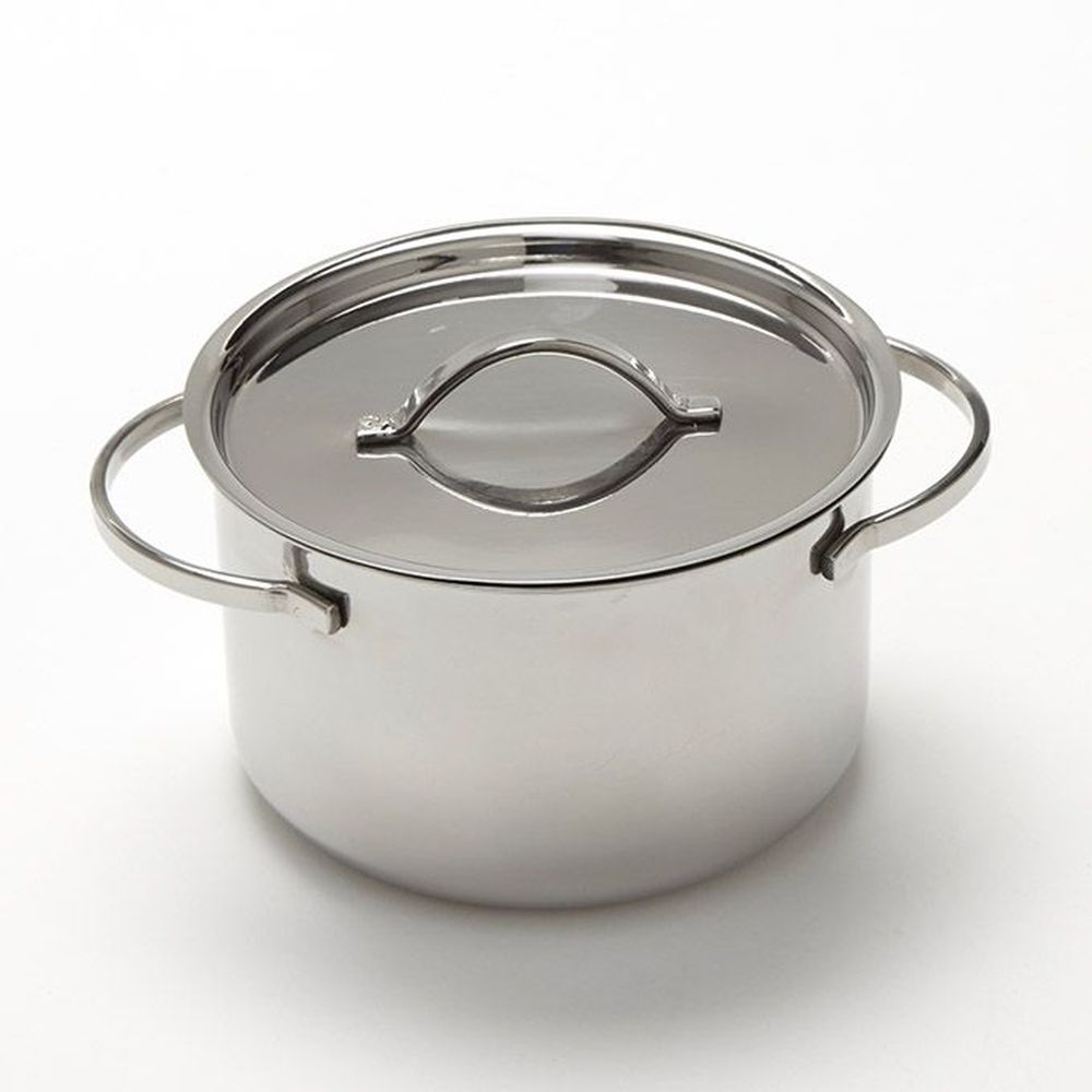 American Metalcraft Silver Stainless Steel Mini Pot With Lid, 14 Ounce Capacity -- 24 Per Case