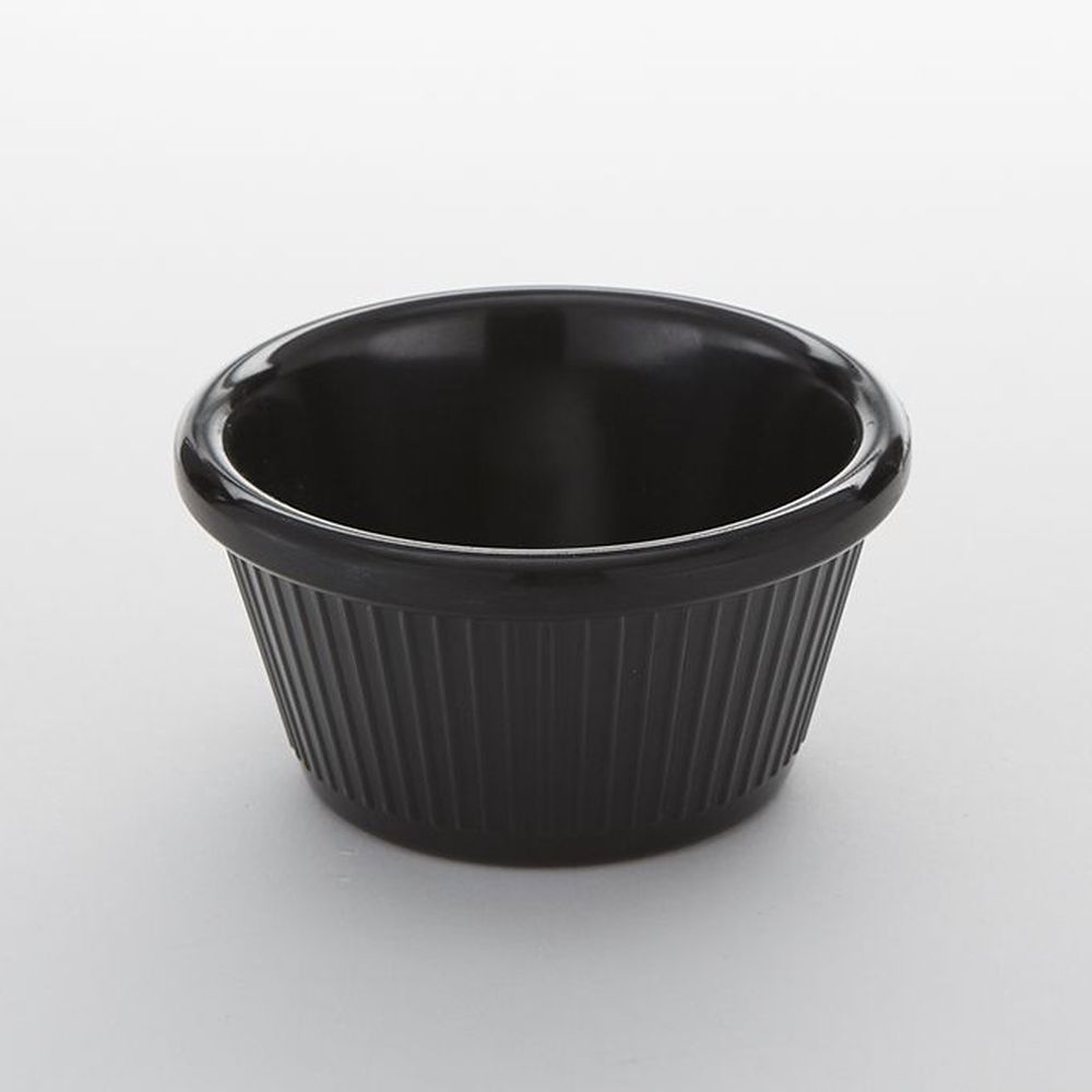 American Metalcraft Black Melamine Fluted Ramekin, 2 Ounce Capacity -- 72 Per Case