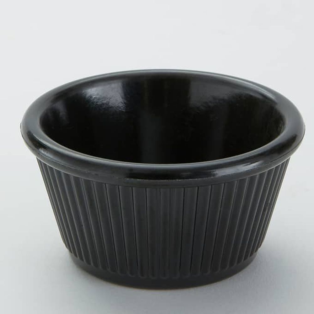American Metalcraft Black Melamine Fluted Ramekin, 3 Ounce Capacity -- 72 Per Case