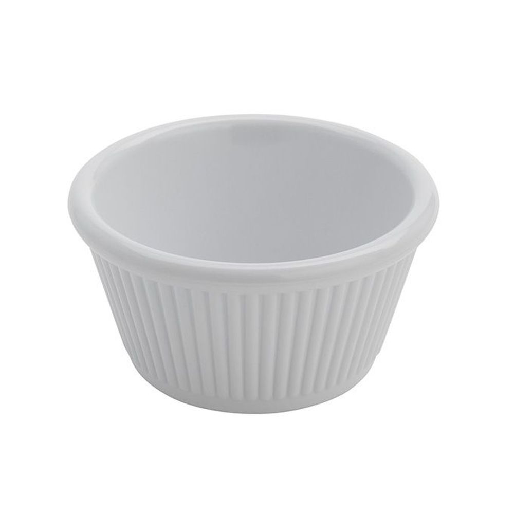 American Metalcraft White Melamine Fluted Ramekin, 3 Ounce Capacity -- 72 Per Case