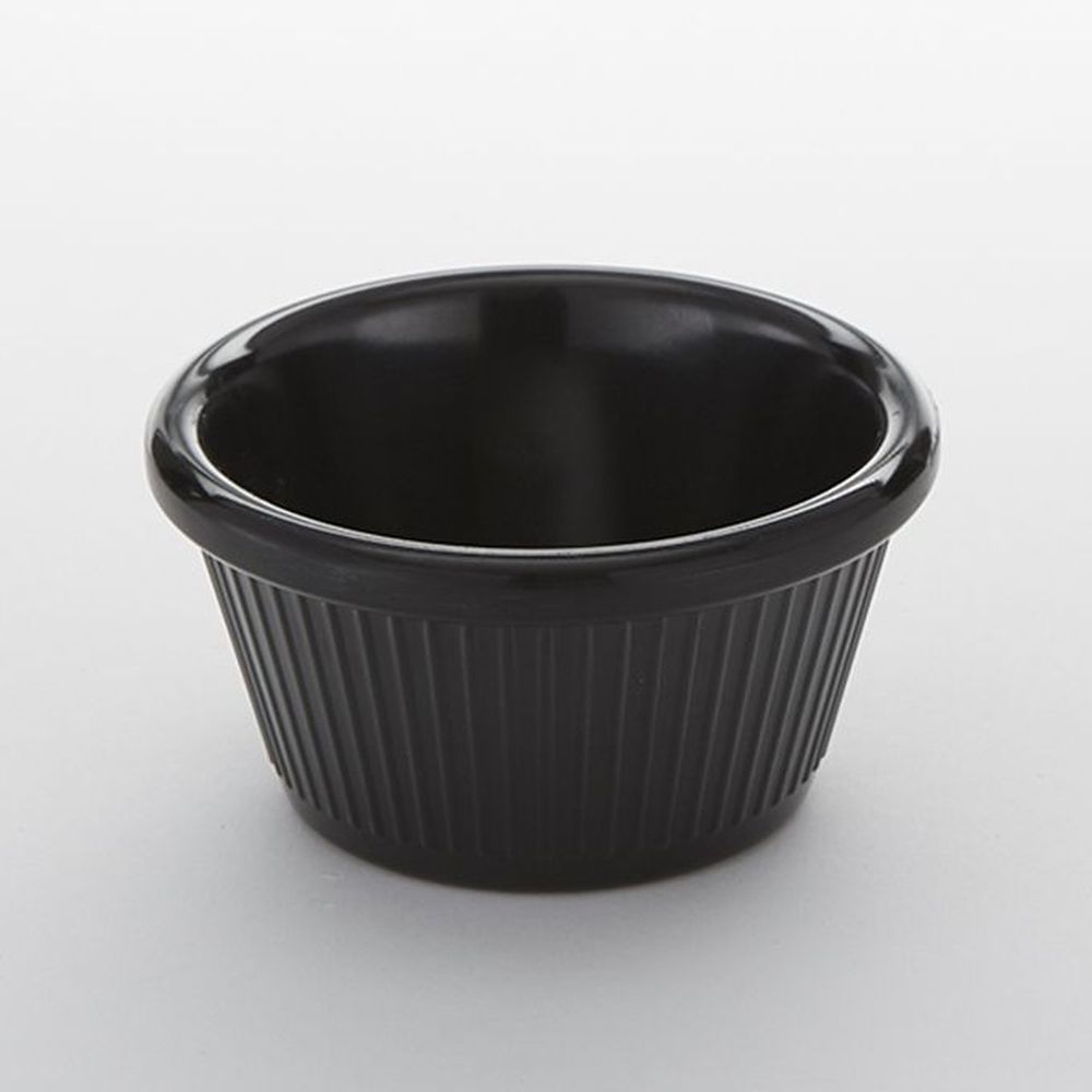 American Metalcraft Black Melamine Fluted Ramekin, 4 Ounce Capacity -- 72 Per Case