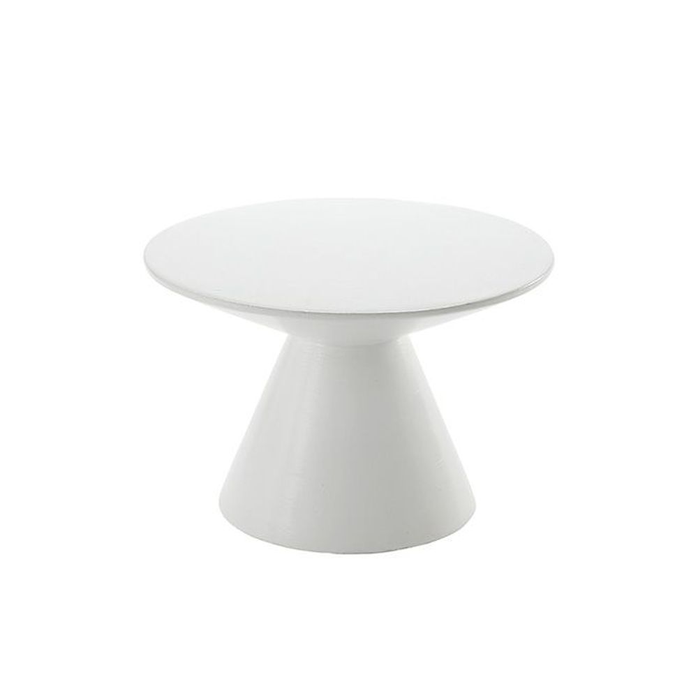American Metalcraft Hampton Collection White Mango Wood Pedestal, 9 Inch Top Dia. X 6 1/4 Inch Height -- 4 Per Case