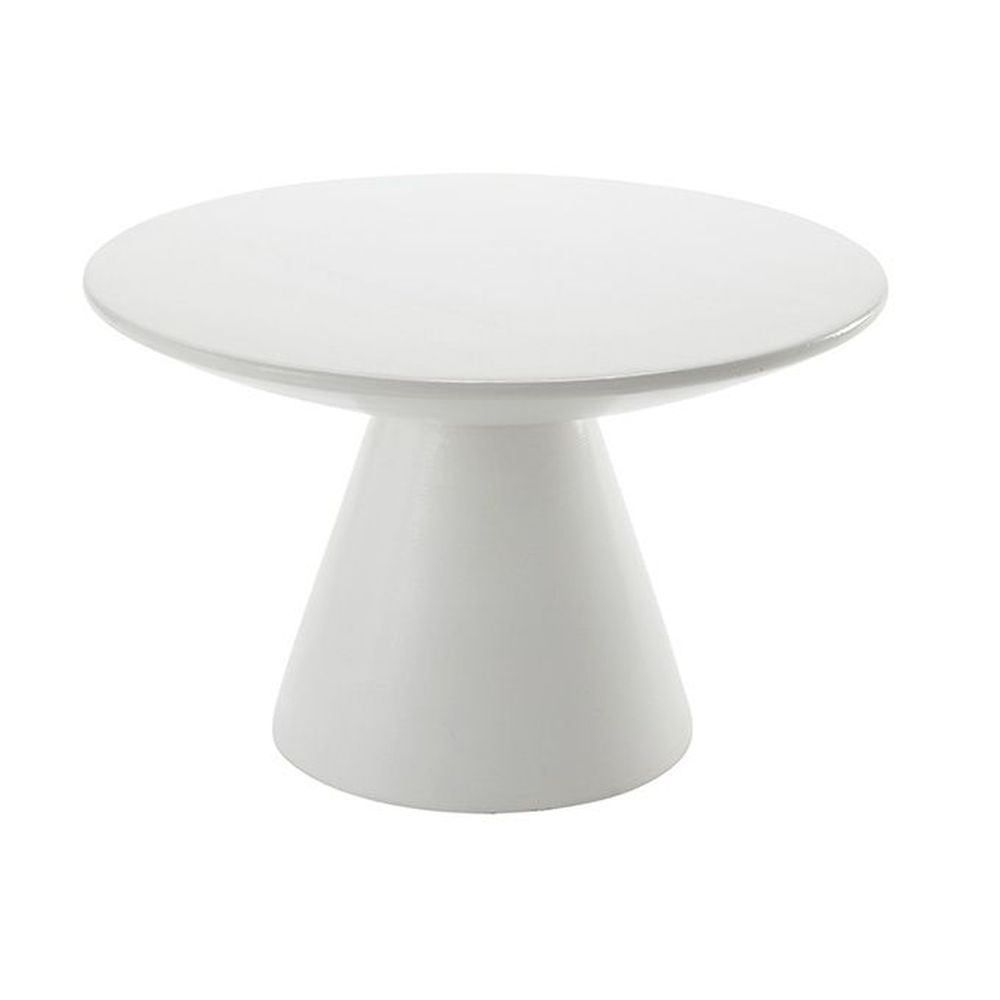 American Metalcraft Hampton Collection White Mango Wood Pedestal, 11-1/2 Inch Top Dia. X 7-1/4 Inch Height -- 3 Per Case