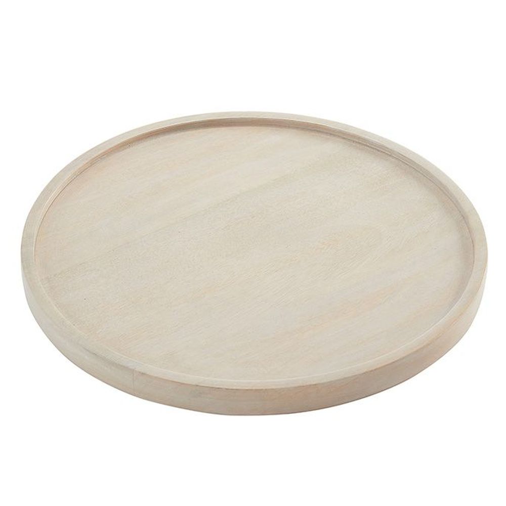 American Metalcraft Hampton Collection Sun-bleached Mango Wood Plate, 13 Inch Dia. X 3/4 Inch Height -- 12 Per Case
