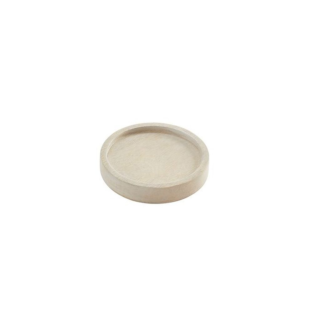 American Metalcraft Hampton Collection Sun-bleached Mango Wood Plate, 5 Inch Dia. X 3/4 Inch Height -- 48 Per Case