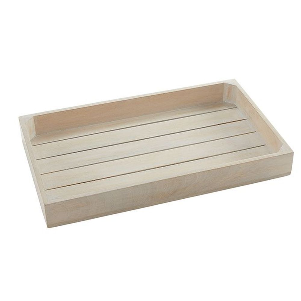 American Metalcraft Hampton Collection Sun-bleached Mango Wood Full Size Crate, 20-3/4 X 12-5/8' W X 2-1/2 Inch -- 3 Per Case