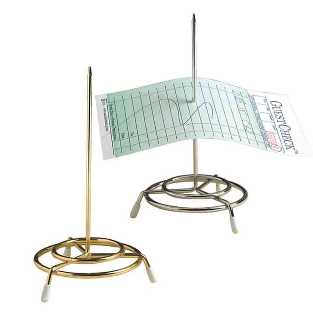 American Metalcraft Silver Nickel-plated Check Spindle, 3 Inch Dia. X 6 Inch Height -- 240 Per Case