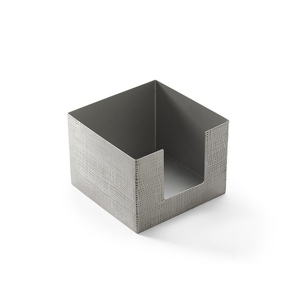 American Metalcraft Etch And Set Collection Silver Stainless Steel Cocktail Napkin Holder, 5-1/2 Inch Square X 4 Inch Height -- 16 Per Case