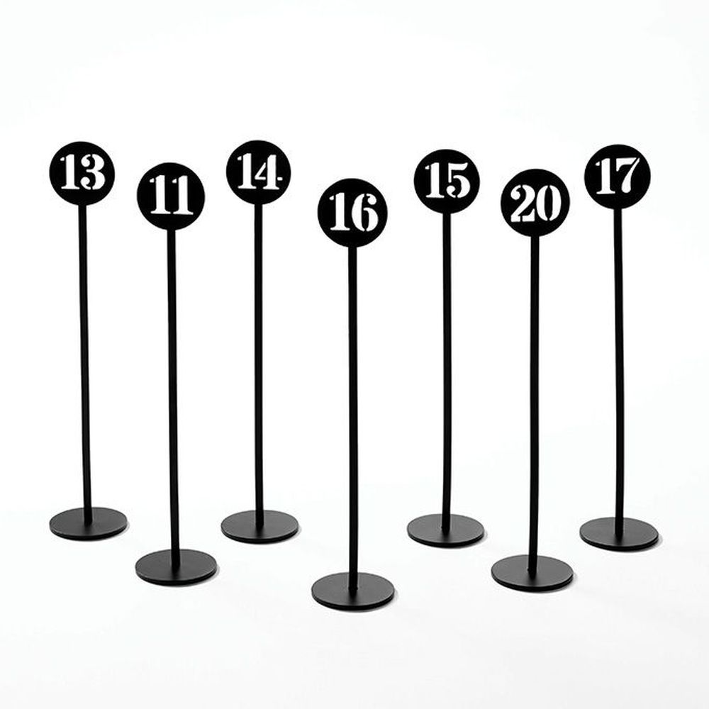 American Metalcraft Black Stainless Steel Laser Cut Nos. 1-10 Number Stand, 2 Inch Dia. X 10 Inch Height -- 12 Per Case