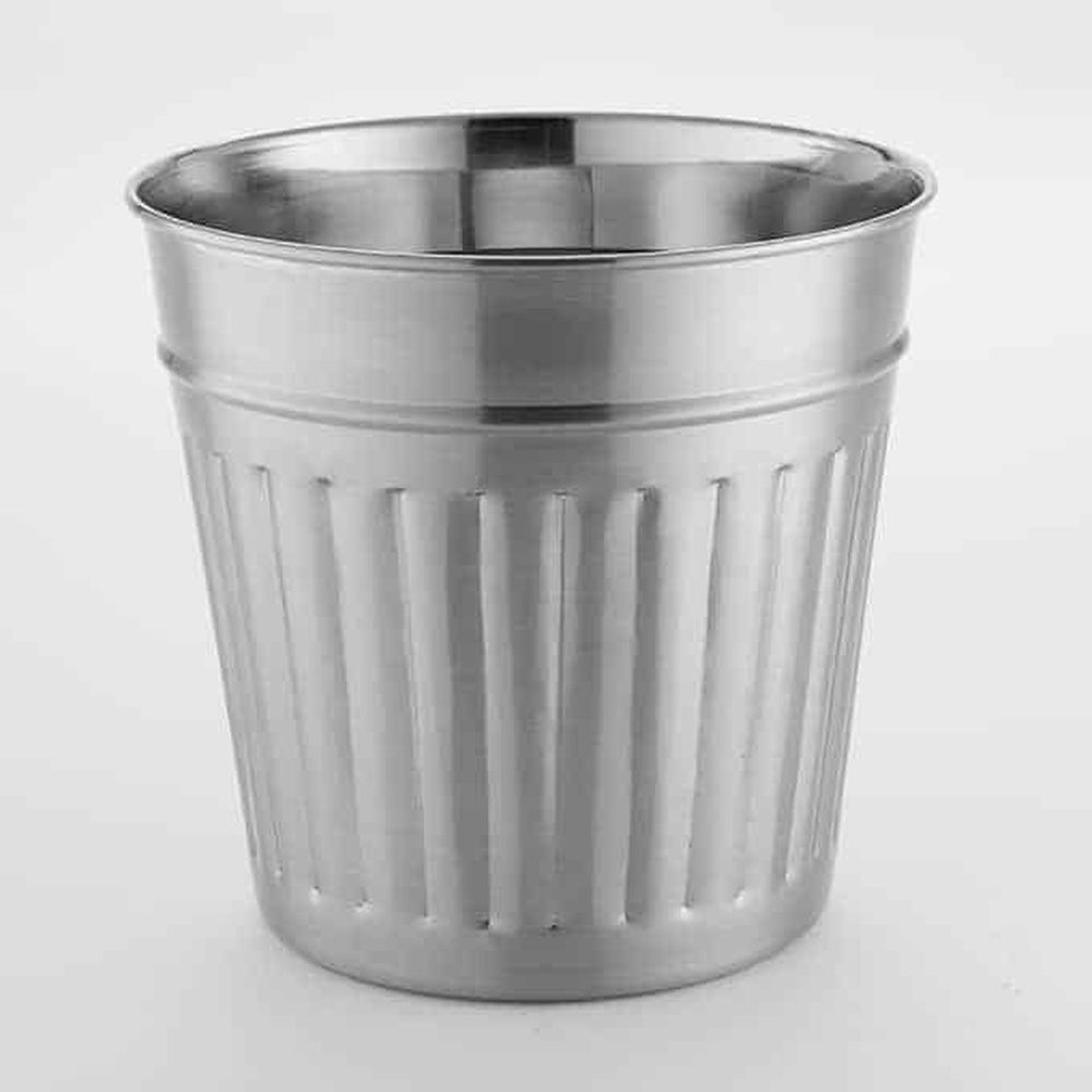 American Metalcraft Silver Stainless Steel Mini Trash Can, 66 Ounce -- 36 Per Case
