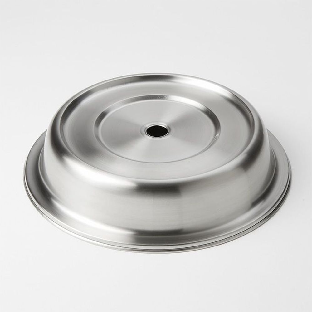 American Metalcraft Silver Stainless Steel Satin Finish Plate Cover Fits 10 3/8 To 10 5/8 Inch Dia. English-style Or Wide Foot Stock Plate -- 24 Per Case