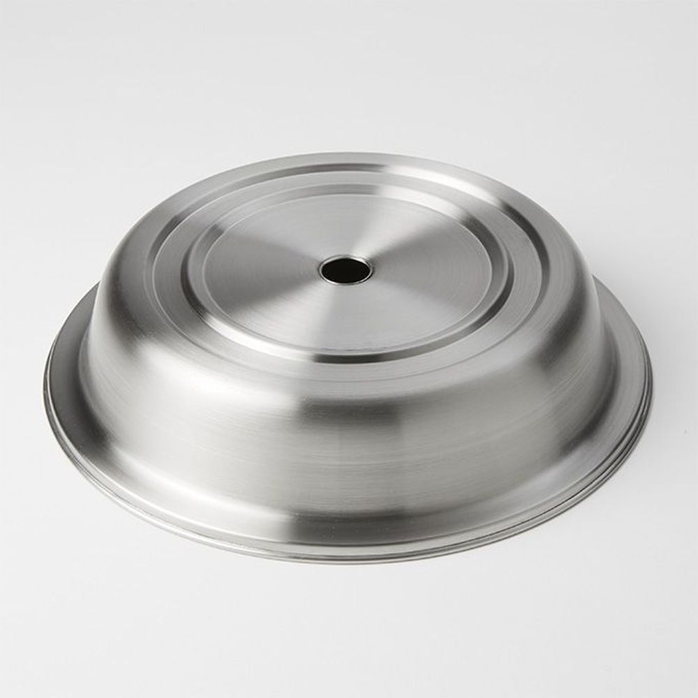 American Metalcraft Silver Stainless Steel Satin Finish Plate Cover Fits 10 7/16 To 10 11/16 Inch Dia. Standard Foot Stock Plate -- 24 Per Case