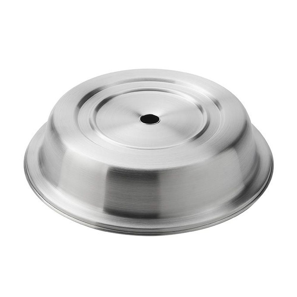 American Metalcraft Silver Stainless Steel Satin Finish Plate Cover Fits 10 7/16 To 10 11/16 Inch Dia. Standard Or Narrow Foot Stock Plate -- 24 Per Case