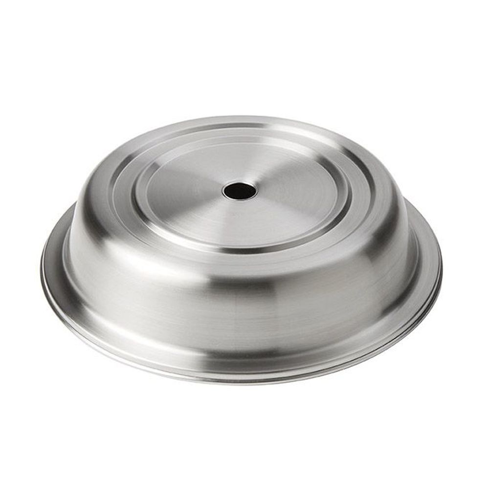 American Metalcraft Silver Stainless Steel Satin Finish Plate Cover Fits 11 To 11 1/8 Inch Dia. Standard Or Narrow Foot Stock Plate -- 24 Per Case